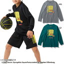 スポルディング ジュニア キッズ ロングスリーブTシャツ スポンジ・ボブ バスケットボール フリーク バスケットボールウェア トップス 長袖Tシャツ ブラック 黒 グレー グリーン 灰色 緑 送料無料 SPALDING SJT24167S