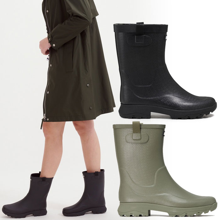 エーグル レディース アリア ラバーブーツ カジュアルシューズ 防水 レインブーツ ブラック 黒 送料無料 AIGLE ZZFS061