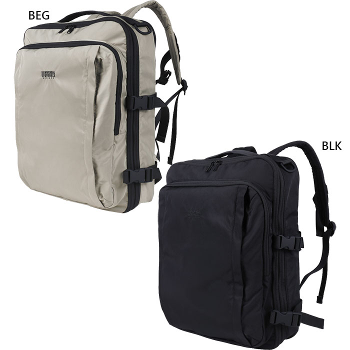 樂天商城 - 28-39L ユニバーサルオーバーオール メンズ レディース BT リュックサック デイパック バックパック バッグ 鞄 容量拡張ファスナー付 出張 撥水ナイロン ブラック 黒 ベージュ 送料無料 UNIVERSAL OVERALL UVO-199