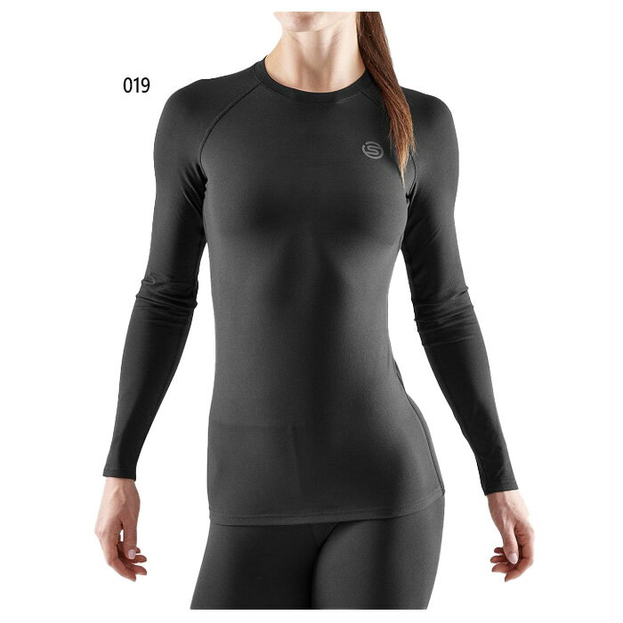 スキンズ レディース SERIES-3 スリープロングスリーブ アンダーウェア スポーツインナー ナイトウェア 部屋着 ルームウェア 長袖 ブラック 黒 送料無...