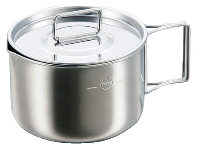 バイタライザーの570ml キャプテンスタッグ メンズ レディース ステンレス ラーメンクッカー リフィル用 M-5512 アウトドア用品 調理器具 キャンプ ステンレス鍋 シルバー 送料無料 CAPTAIN STAG M5512｜アングル2