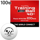 100球セット ドニック メンズ レディース ワールド・トレーニングボール 40+ 卓球用品 練習球 TWC プラトレ球 ホワイト 白 送料無料 DONIC D...