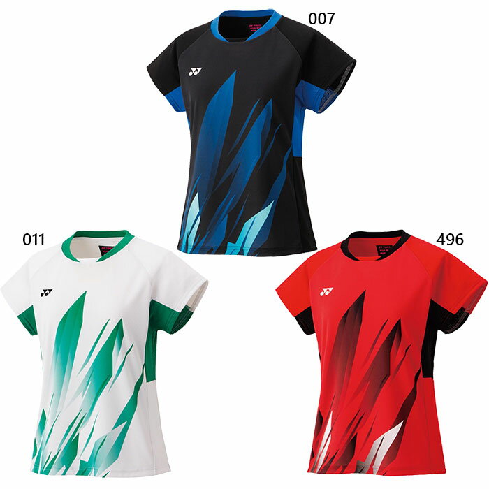 ヨネックス レディース ゲームシャツ テニス バドミントンウェア トップス 半袖 吸汗速乾 UVカット 日本バドミントン協会審査合格品 ホワイト 白 ブラック ...