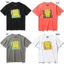 スポルディング ジュニア キッズ Tシャツ スポンジ・ボブ チェッカーフラッグ バスケットボールウェア トップス 半袖Tシャツ ホワイト 白 ブラック 黒 グレ...