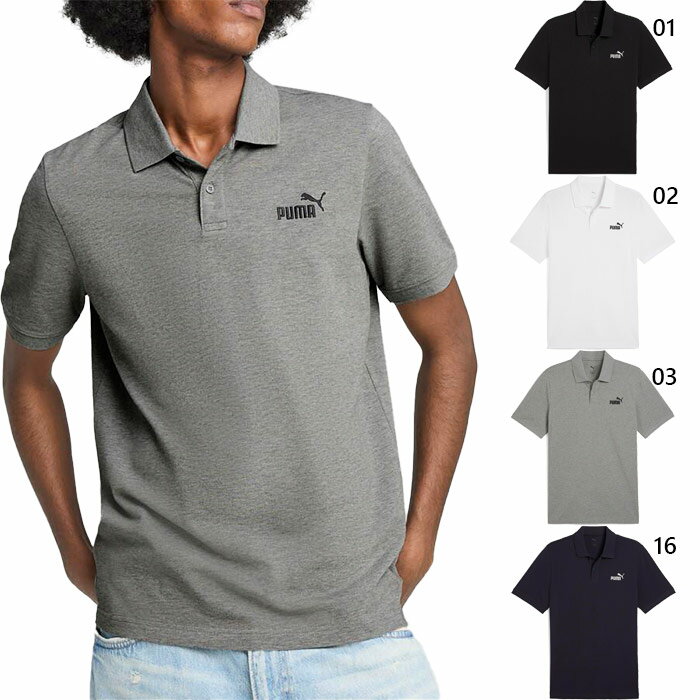 プーマ メンズ ESS NO. 1 ロゴ ピケ 半袖 ポロシャツ ポロシャツ トップス カジュアルウェア トレーニング 半袖 ホワイト 白 ブラック 黒 ネイビー 送料無料 PUMA 687581