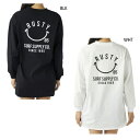 シワになりにくい ラスティ レディース ニコちゃん 水陸両用 ペアテックス長袖UV Tシャツ ロンT トップス 吸汗速乾 ストレッチ ホワイト 白 ブラック 黒 ベージュ 送料無料 RUSTY 924464