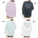 ビラボン レディース MORFY ロゴ ロングスリーブ ボート ネックTシャツ ラッシュガード マリンスポーツ 長袖 水陸両用 ストレッチ 吸水速乾 ホワイト ...