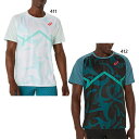 アシックス メンズ クールグラフィック半袖シャツ フィットネス トレーニングウェア トップス ブルー 青 送料無料 asics 2091A740