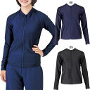 S-LLサイズ フットマーク メンズ レディース 男女共用水着トップス スイムウエア スイミング 水泳 スクール水着 高校生 中学生 長袖 ブラック 黒 ネイビー 送料無料 FOOTMARK 132350(4)