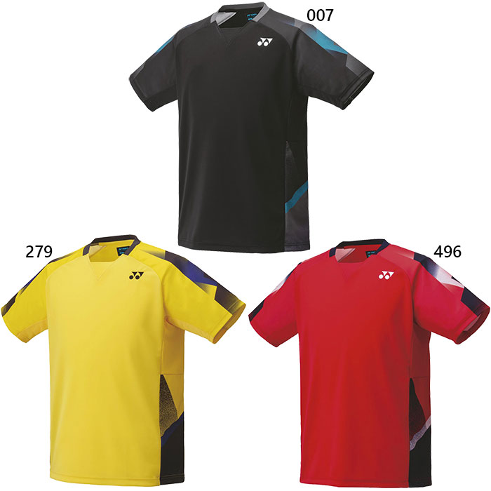 ヨネックス ジュニア キッズ ゲームシャツ テニス バドミントンウェア トップス 半袖 吸汗速乾 UVカット ブラック 黒 レッド 赤 イエロー 黄色 送料無料...