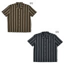 ルーカ メンズ OMBRE BORDER SHIRTS 半袖シャツ カジュアルウェア トップス グレー ブラウン 茶色 灰色 送料無料 RVCA VA BF04...