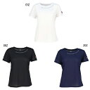 フィラ レディース グラフィックTシャツ テニス バドミントンウェア トップス 半袖 吸水速乾 UVカット ストレッチ ホワイト 白 ブラック 黒 ネイビー 送料無料 FILA EL0070(4)