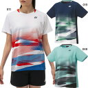 ヨネックス レディース ゲームシャツ テニス バドミントンウェア トップス 半袖 吸汗速乾 UVカット 日本バドミントン協会審査合格品 ホワイト 白 ネイビー ...