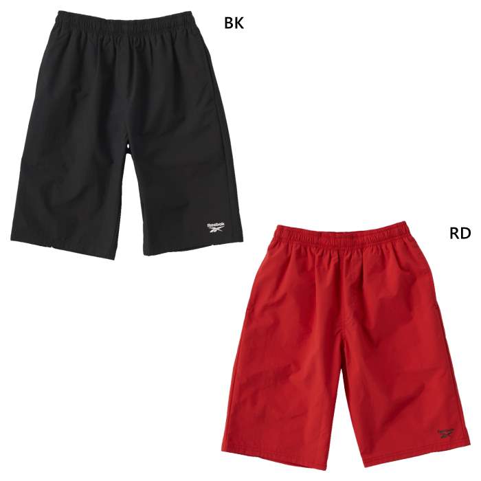 For Boy - リーボック ジュニア キッズ ボーイズ サーフパンツ スイムウエア スイミング 水泳 ボーイズ水着 トランクス ブラック 黒 レッド 赤 送料無料 Reebok 125381