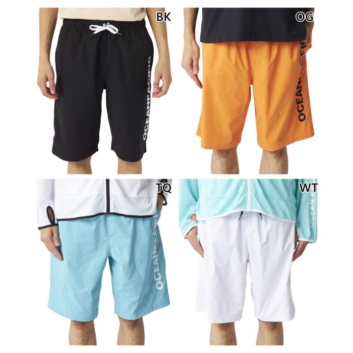 オーシャンパシフィック メンズ ワンポイントロゴ ベーシックサーフショーツ カジュアル水着 ショートパンツ 水陸両用 プール ホワイト 白 ブラック 黒 ブルー 青 オレンジ 送料無料 Ocean Pacific OP 515401