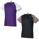 ダンロップ レディース ゲームシャツ GAME SHIRT テニス バドミントンウェア トップス 半袖 送料無料 DUNLOP DAP1524W