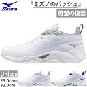 2.5E幅相当 ミズノ メンズ レディース ウエーブトランジスタ バスケットボールシューズ バッシュ ローカット ホワイト 白 送料無料 Mizuno W1GA2400
