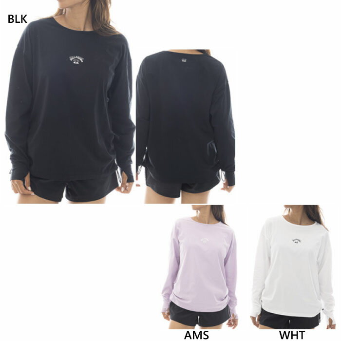 ビラボン レディース ロングスリーブ Tシャツ ラッシュガード MORFY LS TEE RASH カジュアル水着 日焼け対策 紫外線対策 マリンスポーツ 海水浴 プール ホワイト 白 ブラック 黒 パープル 紫 送料無料 BILLABONG BF013875