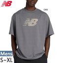 ニューバランス メンズ ショートスリーブTシャツ T-Shirt フィットネス トレーニングウェア トップス 半袖Tシャツ 速乾 グレー 灰色 送料無料 New...