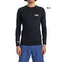 ルーカ メンズ 長袖ラッシュガード RVCA LS RASHGUARD カジュアル水着 ラッシュガード 日焼け対策 紫外線対策 マリンスポーツ 海水浴 プール ブラック 黒 送料無料 RVCA VA BF04A886