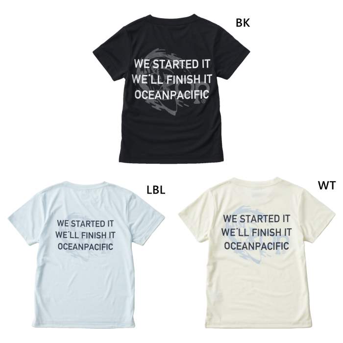 オーシャンパシフィック ジュニア キッズ 奄美PJリサイクル 半袖Tシャツ トップス カジュアルウェア ホワイト 白 ブラック 黒 ブルー 青 送料無料 Ocean Pacific OP 565503