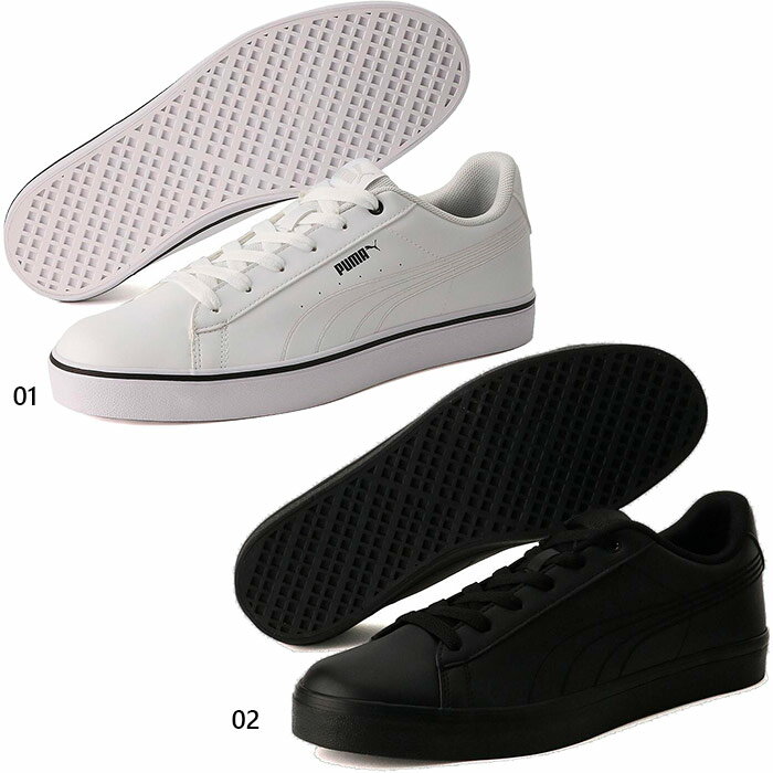 プーマ メンズ レディース V コート バルク EB スニーカー シューズ 紐靴 ローカット シンプル 通学 ホワイト 白 ブラック 黒 送料無料 PUMA 3...