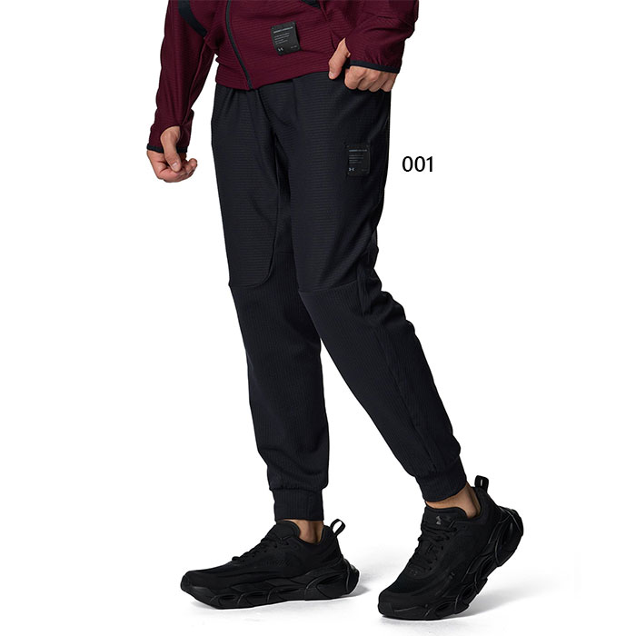 アンダーアーマー メンズ UAモチベート リブ パンツ フィットネス トレーニングウェア ボトムス ブラッ..