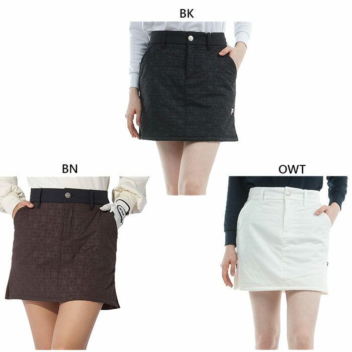 フィラ ゴルフ レディース スカート 裾ニット ゴルフウェア ボトムス ホワイト 白 ブラック 黒 ブラウン 茶色 送料無料 FILA GOLF 794342