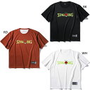 スポルディング メンズ レディース ワンピース ONE PIECEヒトヒトの実 ロゴ バスケットボールウェア トップス 半袖Tシャツ ホワイト 白 ブラック 黒 レッド 赤 送料無料 SPALDING SMT25106P