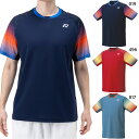 ヨネックス メンズ レディース ゲームシャツ フィットスタイル) テニス バドミントンウェア トップス 半袖Tシャツ ネイビー ブルー レッド 青 赤 送料無料...