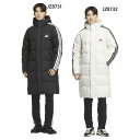 アディダス メンズ M 3S ロングダウンコート 上着 アウター トップス フィットネス トレーニングウェア 長袖 ベンチコート ホワイト 白 ブラック 黒 送...