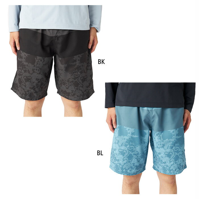リーボック メンズ パネルプリントサーフトランクス カジュアル水着 ブラック 黒 ブルー 青 送料無料 Reebok 425703