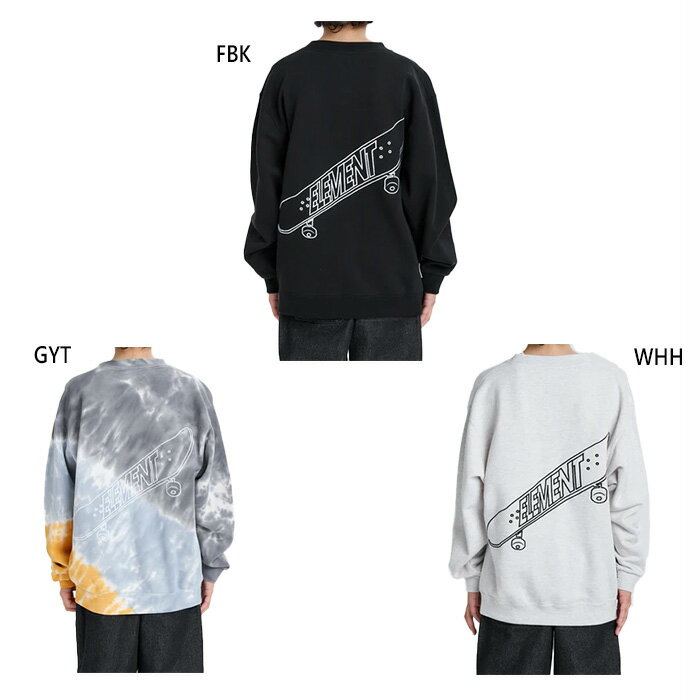 エレメント ジュニア キッズ キック フリッパー クルー KICK FLIPPER CREW YOUTH トレーナー カジュアルウェア 長袖 トップス ブラック 黒 グレー 灰色 送料無料 ELEMENT BF026029