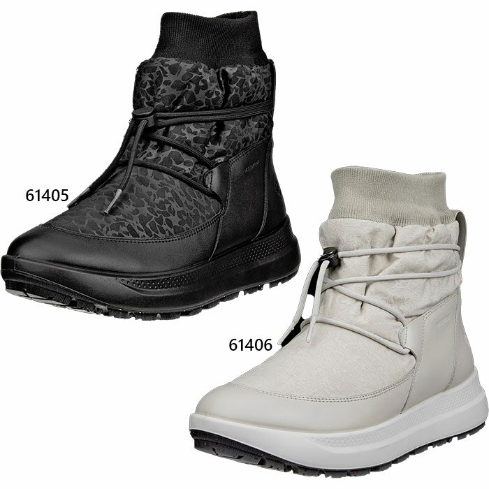 エコー レディース レザーウォータープルーフブーツ solice mid カジュアルシューズ 防寒 防水 ブラック 黒 グレー 灰色 送料無料 ecco 420223