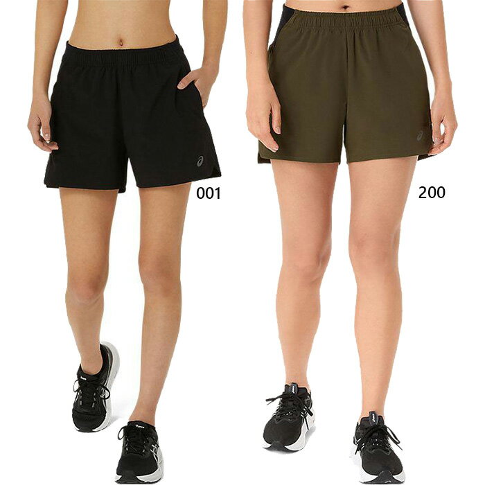 アシックス レディース マルチポケット4インチショーツ ジョギング マラソン ランニングウェア ボトムス ブラック 黒 ブラウン 茶色 送料無料 asics 2012D089