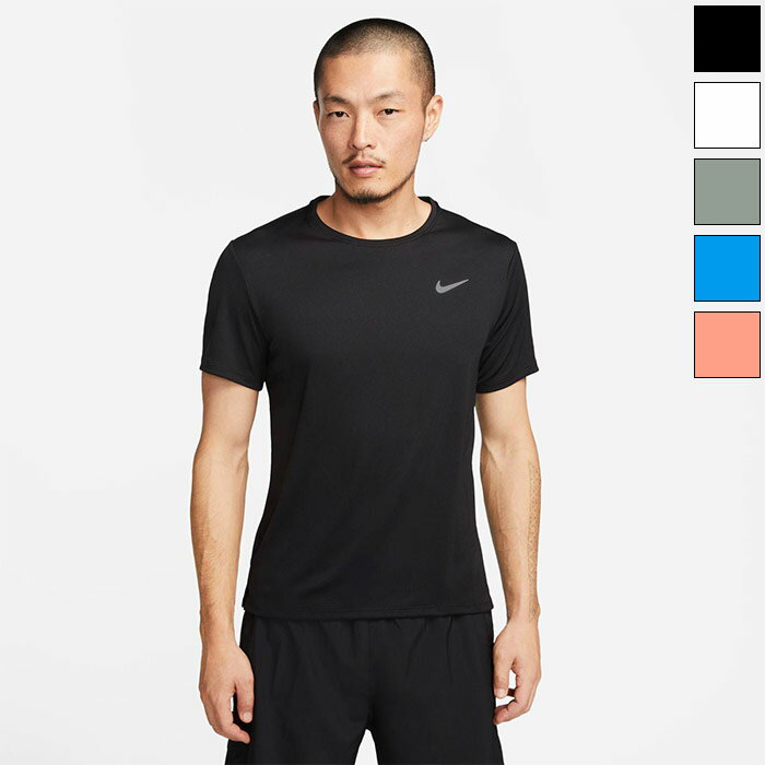 ナイキ メンズ ドライフィット DF マイラー S/S トップ ジョギング マラソン ランニングウェア トップス 半袖 Tシャツ 吸汗速乾 ジム トレーニング ホワイト 白 ブラック 黒 ブルー 青 ピンク グリーン 送料無料 NIKE DV9316