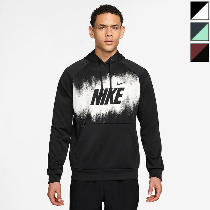 ナイキ メンズ サーマフィット TF フリースプルオーバー L/S フーディ GFX パーカー トップス 長袖 ブラック 黒 レッド 赤 送料無料 NIKE HV4063