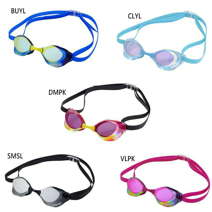 アリーナ メンズ レディース アクアフォース スウィフトエース レ-シングゴ-グル WA承認 水泳ゴーグル ミラータイプ 曇り止め ピンク 送料無料 arena...