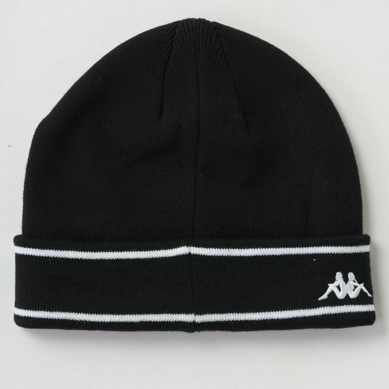 カッパ メンズ ニットキャップ ゴルフ用品 帽子 ブラック 黒 送料無料 Kappa 634914