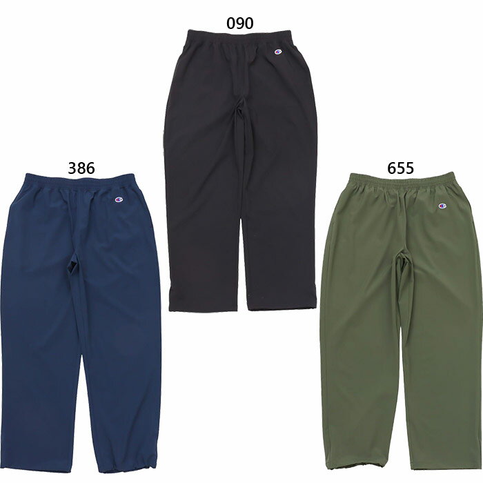 チャンピオン メンズ ストレッチ ロゴ刺繍 ロングパンツ フィットネス トレーニングウェア ボトムス ブ..