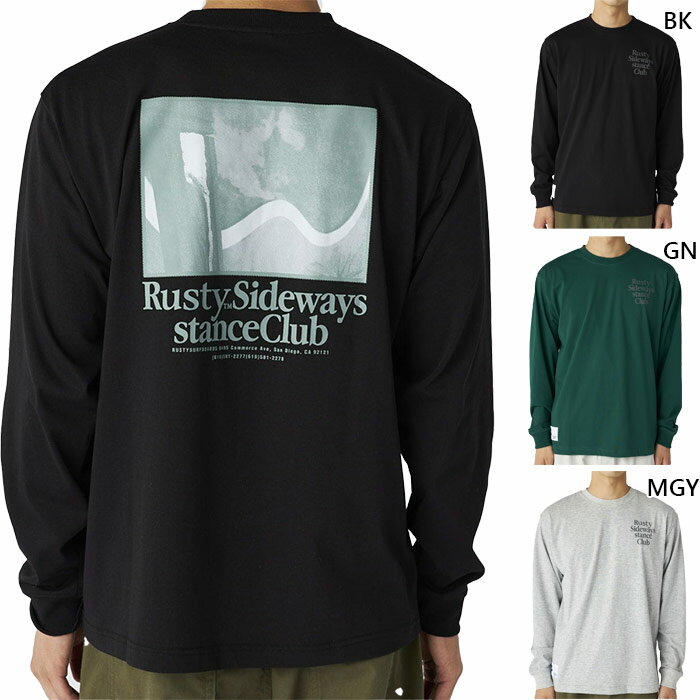 ラスティ メンズ フォト ロンT 長袖Tシャツ トップス カジュアルウェア ブラック 黒 グレー グリーン 灰色 緑 送料無料 RUSTY 935072