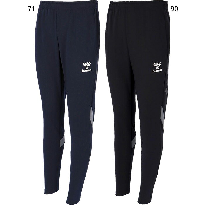 Long Pants - ヒュンメル メンズ PROテックパンツ サッカーウェア フットサルウェア トレーニング ボトムス ロング ストレッチ ブラック 黒 ネイビー 送料無料 hummel HAT8143P