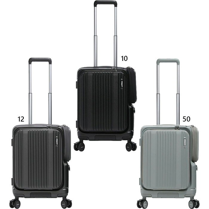 バーマス メンズ レディース ユーロシティ EURO CITY III サイドポケット付きフロントオープン 35L 48cm スーツケース キャリーバッグ 1-2泊 ビジネス ブラック 黒 グレー グリーン 灰色 緑 送料無料 BERMAS 60526