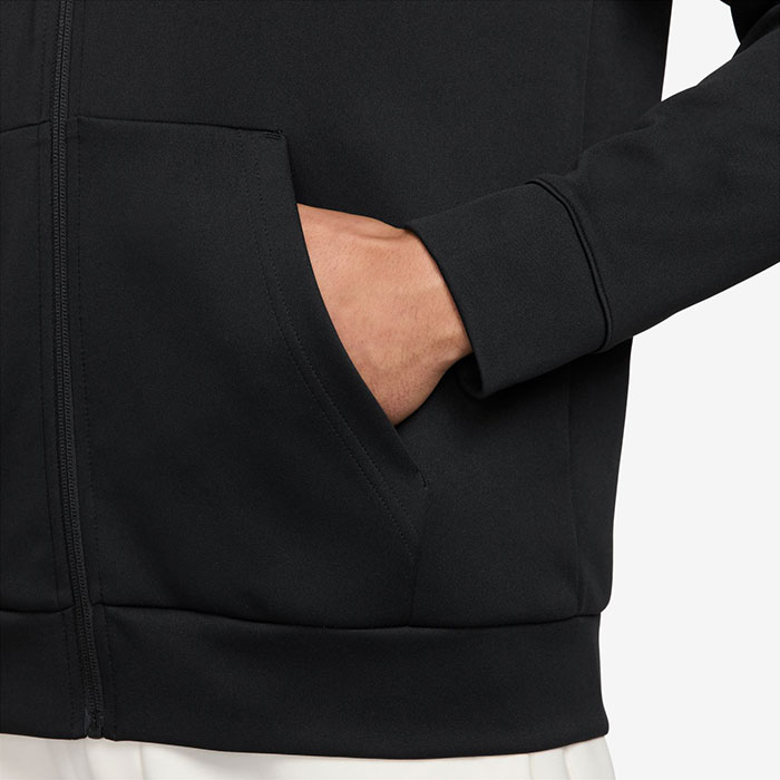 バイタライザーのナイキ メンズ ドライフィット Dri-FIT UV フリース フルジップ パーカー フィットネス トレーニングウェア トップス スポーツ ブラック 黒 送料無料 NIKE IF2983｜アングル3