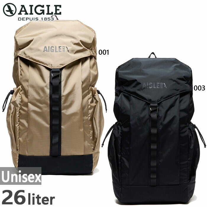 26L エーグル メンズ レディース 撥水 アーバン バックパック リュックサック デイパック バッグ 鞄 レインカバー付き アウトドア ブラック 黒 ベージュ 送料無料 AIGLE ZNHBR89