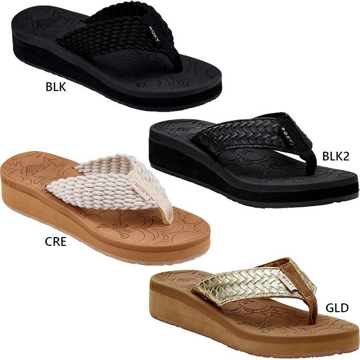 ロキシー レディース トングサンダル CAILLAY JP サンダル シューズ ホワイト 白 ブラック 黒 ゴールド 送料無料 ROXY RSD261009