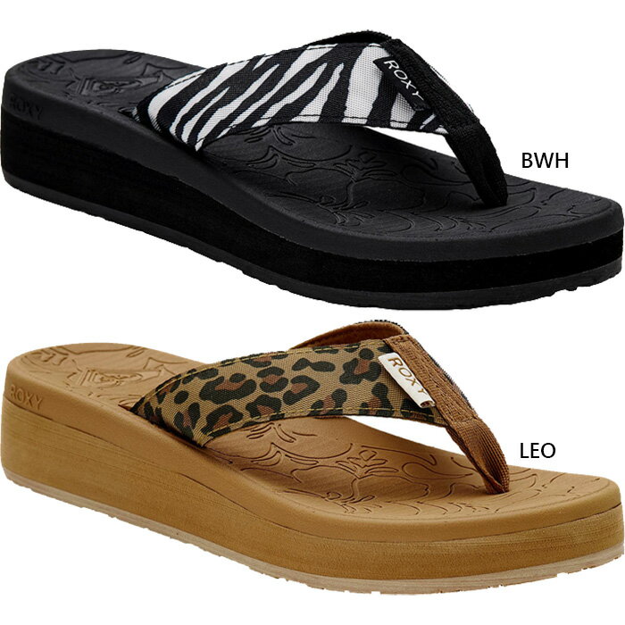 ロキシー レディース トングサンダル CAILLAY ANIMALS サンダル シューズ ブラック 黒 送料無料 ROXY RSD261010