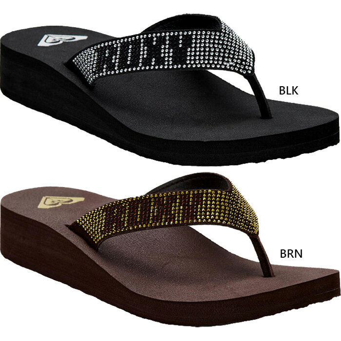 ロキシー レディース トングサンダル PLAYSET サンダル シューズ ブラック 黒 ブラウン 茶色 送料無料 ROXY RSD261016