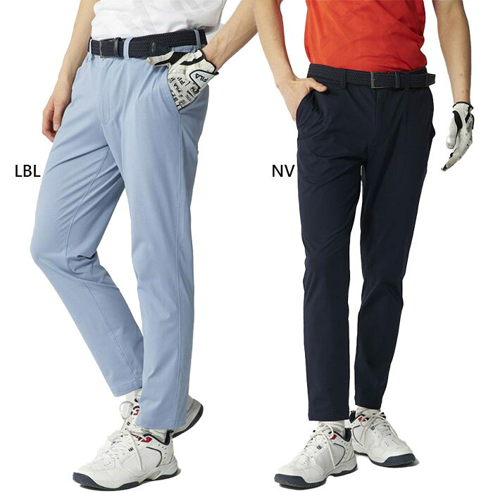 M L LL 3L LBL(ライトブルー) NV(ネイビー) ゴルフパンツ おしゃれ オシャレ かっこいい 男性用 MEN 最安値に挑戦！FILA GOLF　フィラ ゴルフってどんなブランド？？1911年にフィラ兄弟によりイタリア・ビエラで、ニット素材工場として誕生。 その後オリジナルのアンダーウェアの販売を開始し、1940年には社名を創業者兄弟の名前からFILAとして展開を始めます。 70年代に入るとコットンリブ素材を開発し、この素材を使用したスポーツウェアを発売し、 それまで白一色だったテニスウェアに色を加えたデザインは、当時の人々に一躍注目を集めました。また当時スポーツメーカーとしては 画期的なプロプレーヤーとのスポンサー契約という宣伝方法を採用しました。 80から'90年代にかけて、FILAを着用するスポーツ選手やアーティストが増えるとともに、 「ちょっとおしゃれ」なスポーツウェアとして認知され、現在ではテニス、ゴルフを中心としたウェアやシューズに加え、「FUN FEEL LIFE」として、FILAのスポーツライフスタイルを展開しています。こちらの商品の素材、サイズ、機能など細かなドット孔による高通気性を持つ素材を使用しており、蒸れ感の軽減、軽量で優れたストレッチ性で夏に最適なパンツです。スタイリッシュなシルエットでゆったりと履けるウエストシャーリング仕様になっています。■機能：吸汗速乾, UVカット, ストレッチ■素材：【【BK/LBL/NV】】ポリエステル：100% 【【WT】】【表地】ポリエステル：100%【裏地】ポリエステル：100%■実寸サイズ(cm)：サイズウエスト股上股下わたり幅ヒップM82/90237131.5100L86/94247332.5104LL90/98257333.51083L94/102267434.5112フィラ ゴルフ メンズ サイズ表 サイズ S M L XL 2XL 3XL 身長(cm) 160-170 165-175 170-180 175-185 175-185 185-195 胸囲(cm) 82-90 88-96 94-102 100-108 106-114 112-120 ※当店では、システムで在庫調整を行っております。在庫更新のタイミングにより、在庫切れの為、稀にご用意できない場合がございます。ついで買いにオススメ！おすすめ送料無料アイテム