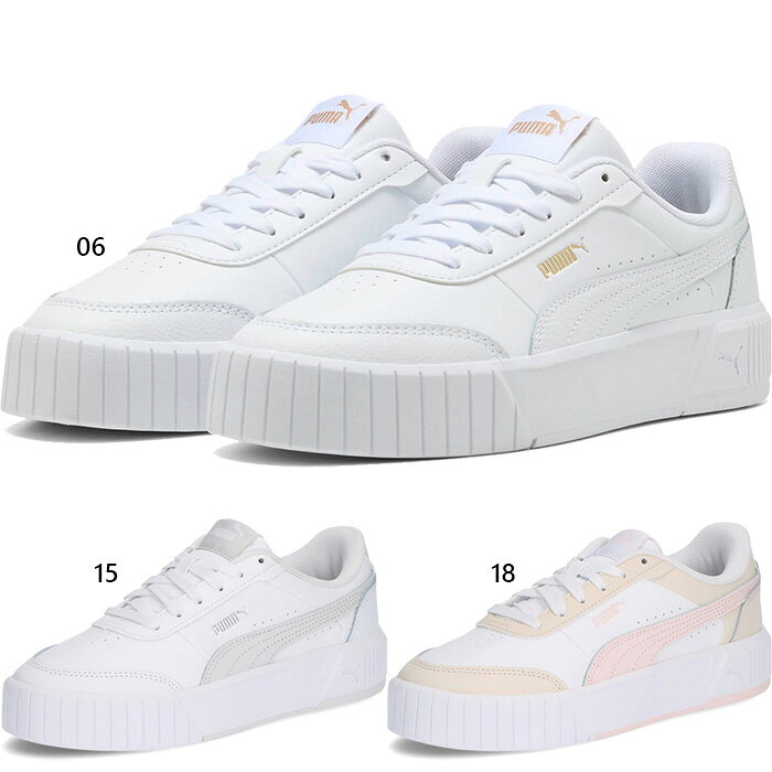 プーマ レディース キャリーナ ミア スニーカー シューズ 紐靴 ローカット ホワイト 白 送料無料 PUMA 402637